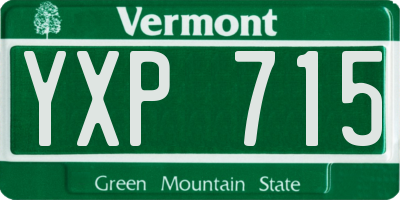 VT license plate YXP715