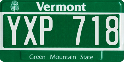 VT license plate YXP718