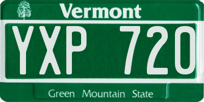 VT license plate YXP720