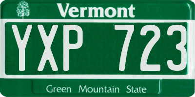 VT license plate YXP723