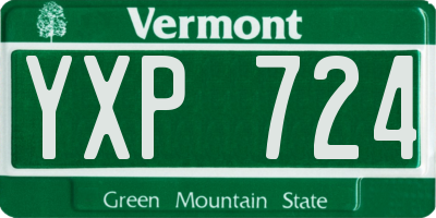 VT license plate YXP724