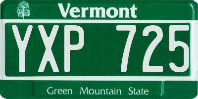 VT license plate YXP725