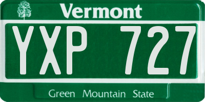VT license plate YXP727