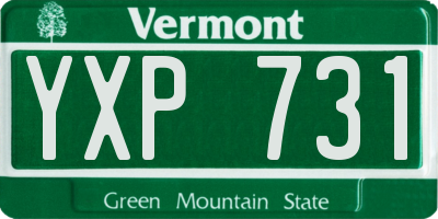 VT license plate YXP731