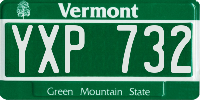 VT license plate YXP732