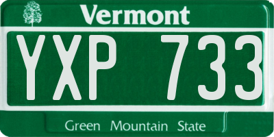 VT license plate YXP733