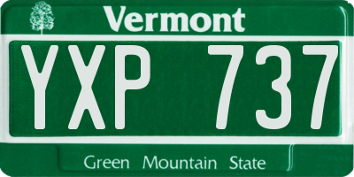 VT license plate YXP737
