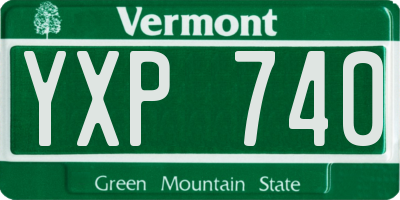 VT license plate YXP740