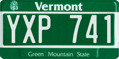 VT license plate YXP741