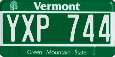 VT license plate YXP744