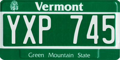 VT license plate YXP745
