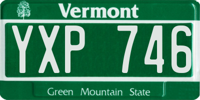 VT license plate YXP746