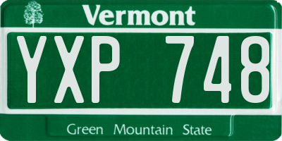 VT license plate YXP748