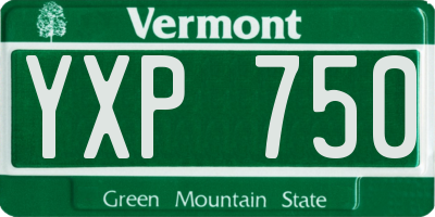 VT license plate YXP750