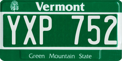 VT license plate YXP752