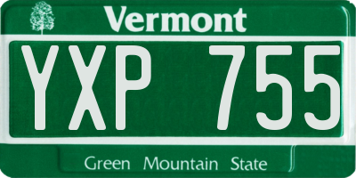 VT license plate YXP755