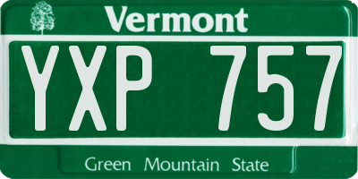 VT license plate YXP757