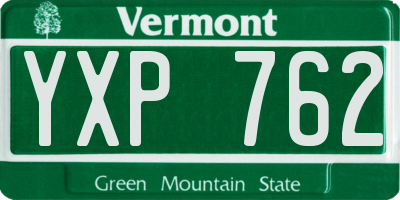 VT license plate YXP762