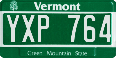 VT license plate YXP764