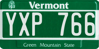 VT license plate YXP766