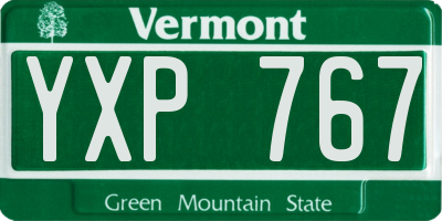 VT license plate YXP767