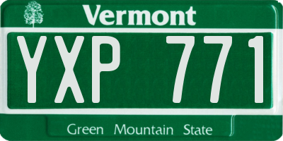 VT license plate YXP771