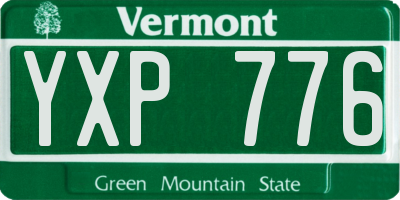 VT license plate YXP776