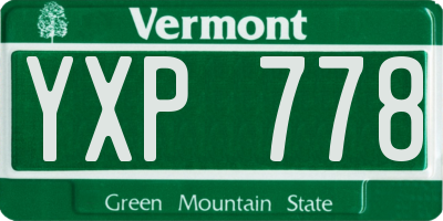 VT license plate YXP778