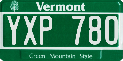 VT license plate YXP780