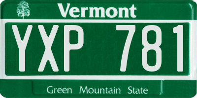 VT license plate YXP781
