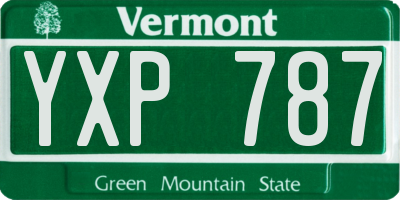 VT license plate YXP787