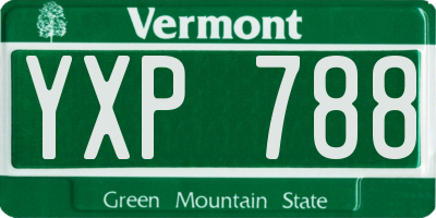 VT license plate YXP788