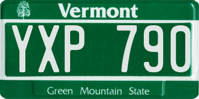 VT license plate YXP790