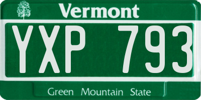 VT license plate YXP793
