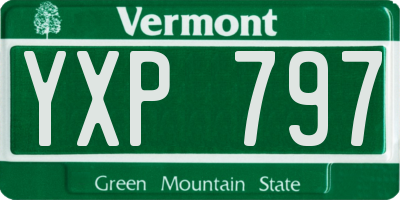 VT license plate YXP797