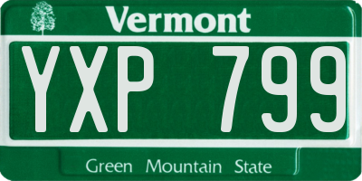 VT license plate YXP799