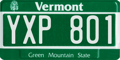 VT license plate YXP801