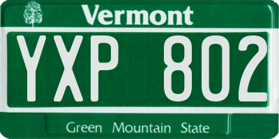 VT license plate YXP802