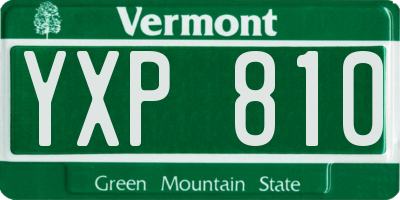VT license plate YXP810