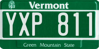 VT license plate YXP811