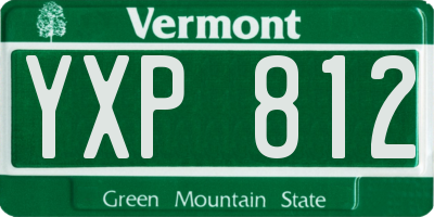 VT license plate YXP812