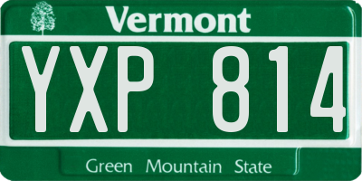 VT license plate YXP814