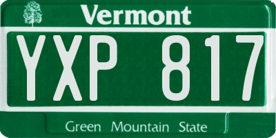 VT license plate YXP817