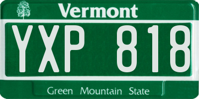 VT license plate YXP818