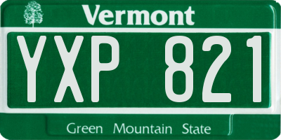 VT license plate YXP821