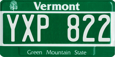 VT license plate YXP822