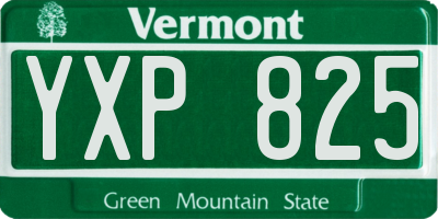 VT license plate YXP825
