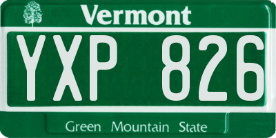 VT license plate YXP826