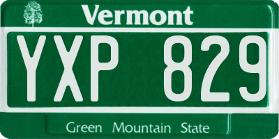 VT license plate YXP829