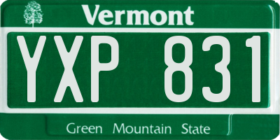 VT license plate YXP831